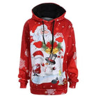 Vibrant Christmas Santa Claus Hooded Sweater for Holiday Comfort - Cosparty