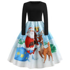 Vibrant Christmas Themed Dresses for a Chic Holiday Look - Santa & Reindeer / S - dress