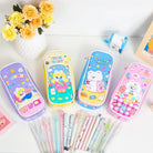 Vibrant Kawaii Bunny Bear Puppy Pencil Case or Makeup Bag - bag