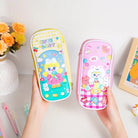 Vibrant Kawaii Bunny Bear Puppy Pencil Case or Makeup Bag - bag