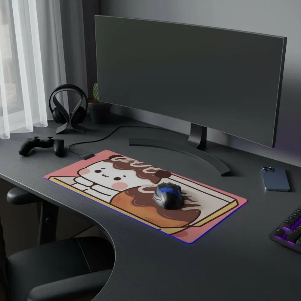 Vibrant LED Ambiance Mouse Pad with Detachable USB Connector - Cosparty