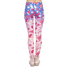 Vibrant Pink Purple Blue Gradient Holiday Leggings for Christmas Season - pants