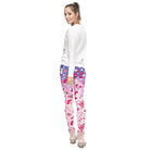 Vibrant Pink Purple Blue Gradient Holiday Leggings for Christmas Season - pants