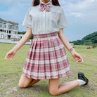 Vibrant Plaid School Girl Skirt Available in Plus Sizes up to 2XL - Cosparty