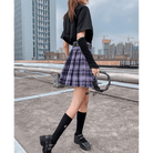 Vibrant Plaid School Girl Skirt Available in Plus Sizes up to 2XL - Cosparty