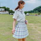 Vibrant Plaid School Girl Skirt Available in Plus Sizes up to 2XL - Cosparty