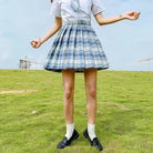 Vibrant Plaid School Girl Skirt Available in Plus Sizes up to 2XL - Cosparty