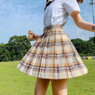 Vibrant Plaid School Girl Skirt Available in Plus Sizes up to 2XL - Cosparty