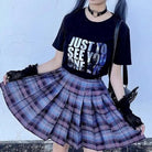 Vibrant Plaid School Girl Skirt Available in Plus Sizes up to 2XL - Cosparty