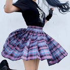 Vibrant Plaid School Girl Skirt Available in Plus Sizes up to 2XL - Cosparty