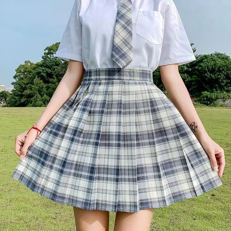 Vibrant Plaid School Girl Skirt Available in Plus Sizes up to 2XL - Cosparty