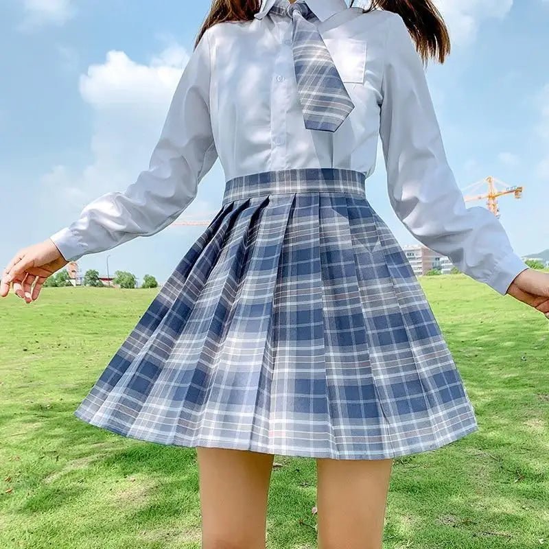 Vibrant Plaid School Girl Skirt Available in Plus Sizes up to 2XL - Cosparty