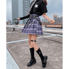 Vibrant Plaid School Girl Skirt Available in Plus Sizes up to 2XL - Cosparty