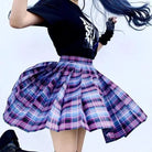 Vibrant Plaid School Girl Skirt Available in Plus Sizes up to 2XL - Cosparty
