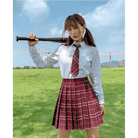 Vibrant Plaid School Girl Skirt Available in Plus Sizes up to 2XL - Cosparty