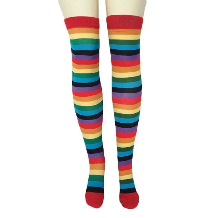 Vibrant Rainbow High Socks for Pride and Comfort - Cosparty
