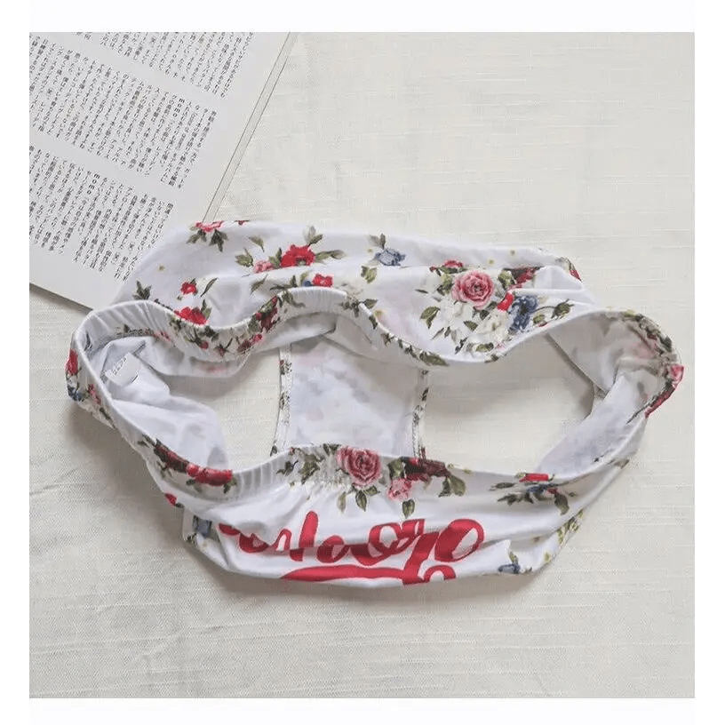 Vibrantly Floral Printed Whore Full - Brief Panties for Cosparty Fun - Cosparty