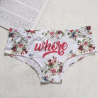 Vibrantly Floral Printed Whore Full - Brief Panties for Cosparty Fun - Cosparty