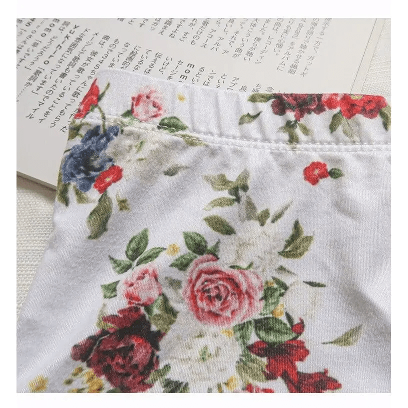 Vibrantly Floral Printed Whore Full - Brief Panties for Cosparty Fun - Cosparty