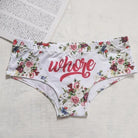 Vibrantly Floral Printed Whore Full-Brief Panties for Cosparty Fun - underwear