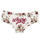 Vibrantly Floral Printed Whore Full-Brief Panties for Cosparty Fun - underwear