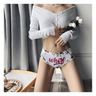 Vibrantly Floral Printed Whore Full - Brief Panties for Cosparty Fun - Cosparty