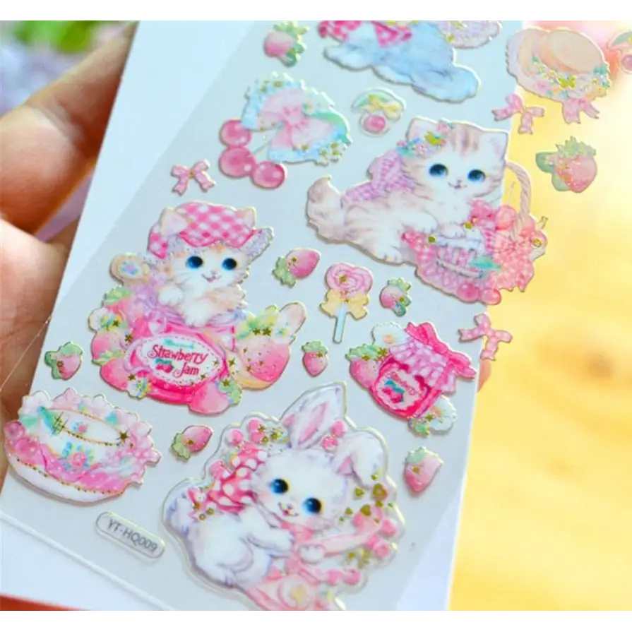 Vintage Inspired Kitten Stickers for Creative Decor - stickers