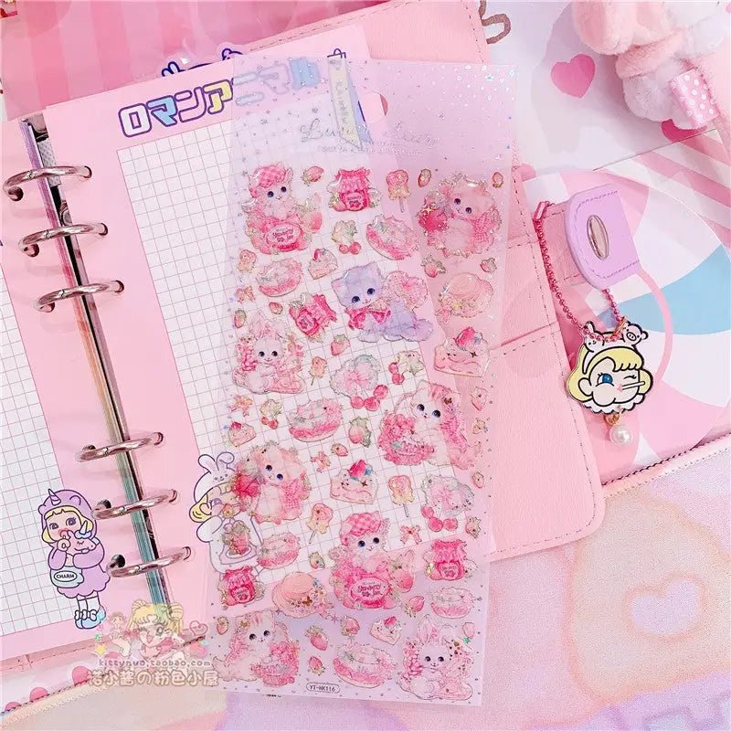 Vintage Inspired Kitten Stickers for Creative Decor - Cosparty