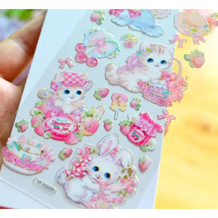 Vintage Inspired Kitten Stickers for Creative Decor - stickers