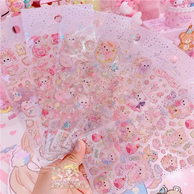 Vintage Inspired Kitten Stickers for Creative Decor - Cosparty