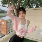 Vintage Kitsch Bunny Rabbit Graphic Halter Top - Cosparty