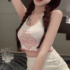 Vintage Kitsch Bunny Rabbit Graphic Halter Top - Cosparty