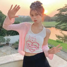 Vintage Kitsch Bunny Rabbit Graphic Halter Top - Cosparty