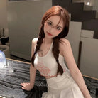 Vintage Kitsch Bunny Rabbit Graphic Halter Top - Cosparty