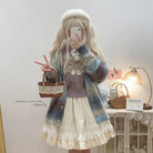 Vintage Teddy Bear Knit Sweater with Silk Ribbons and Pearl Details 58cm - Cosparty