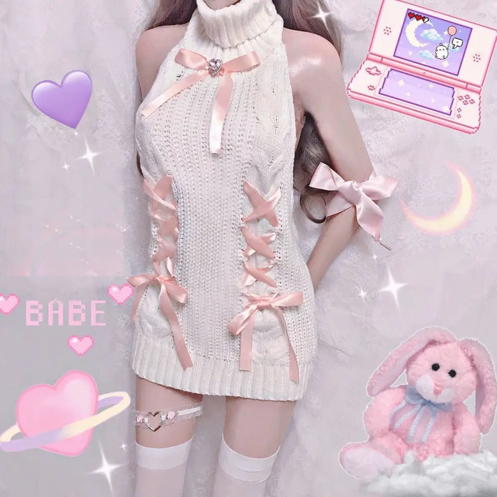 Virgin Killer Sweater Dress for Sexy Otaku Style - sweater