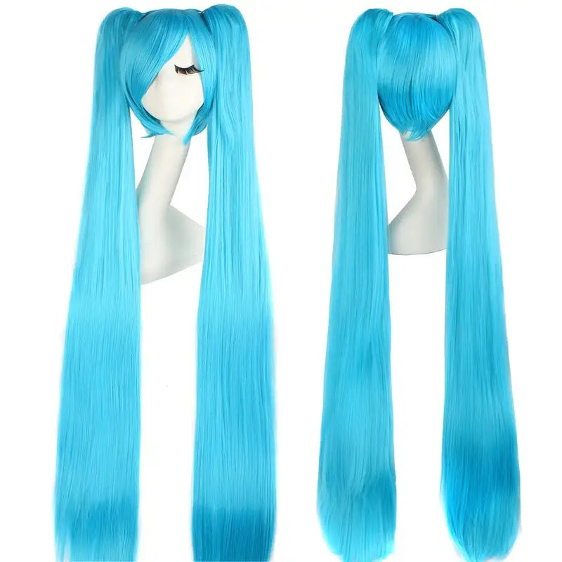 VOCALOID Hatsune Miku wig anime wig standard version Miku tiger mouth clip double ponytail cos wig