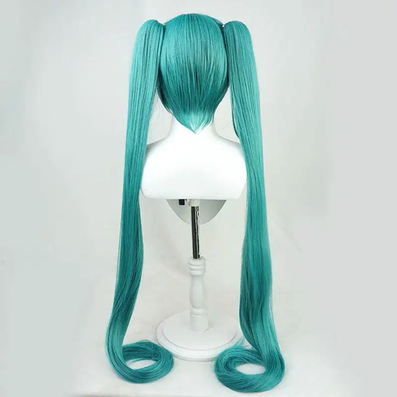 VOCALOID Hatsune Miku wig anime wig standard version Miku tiger mouth clip double ponytail cos wig