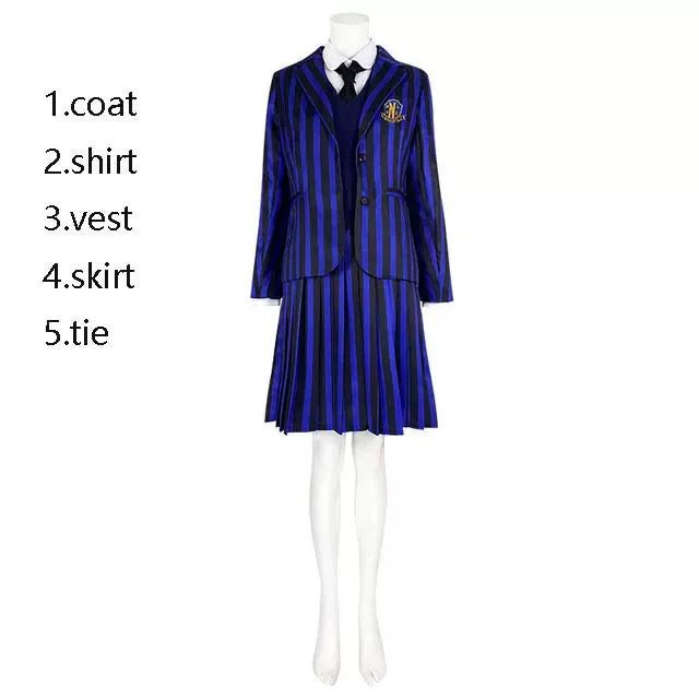 Wednesday Season 1 Enid Sinclair Cosplay Costume and Wig - Cosparty