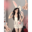 White and Pastel Pink Fairy - Kei Suspender Shortalls - Cosparty