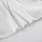 White Fur Trim Striped Cable Knit Cardigan for Cozy Days - Cosparty