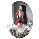 White Fur Trimmed Mrs. Claus Inspired Onesie Set for Christmas - Cosparty