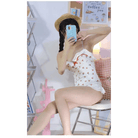 White & Red Cherry Print Adult Onesie for Cute Lounging - Cosparty