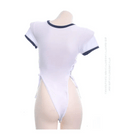 Wild Side Lace - Up Bodysuit in White and Black - Cosparty