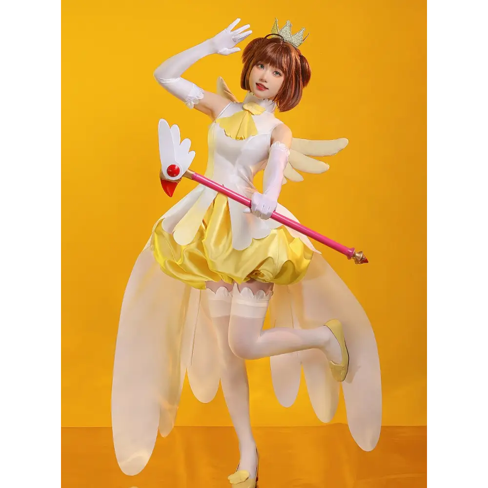 Yellow Card Captor Sakura Cosplay Costume in Premium Quality Materials - costume