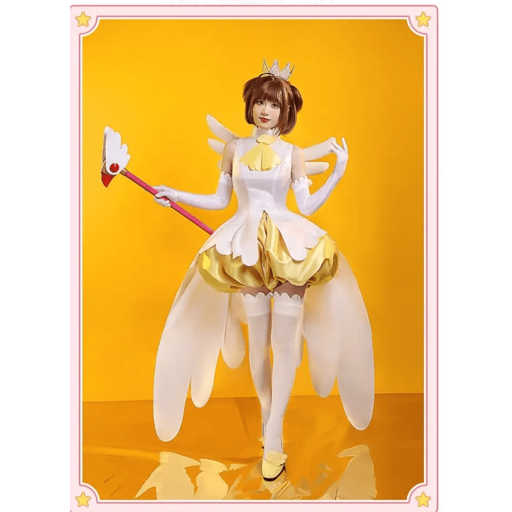 Yellow Card Captor Sakura Cosplay Costume in Premium Quality Materials - Cosparty