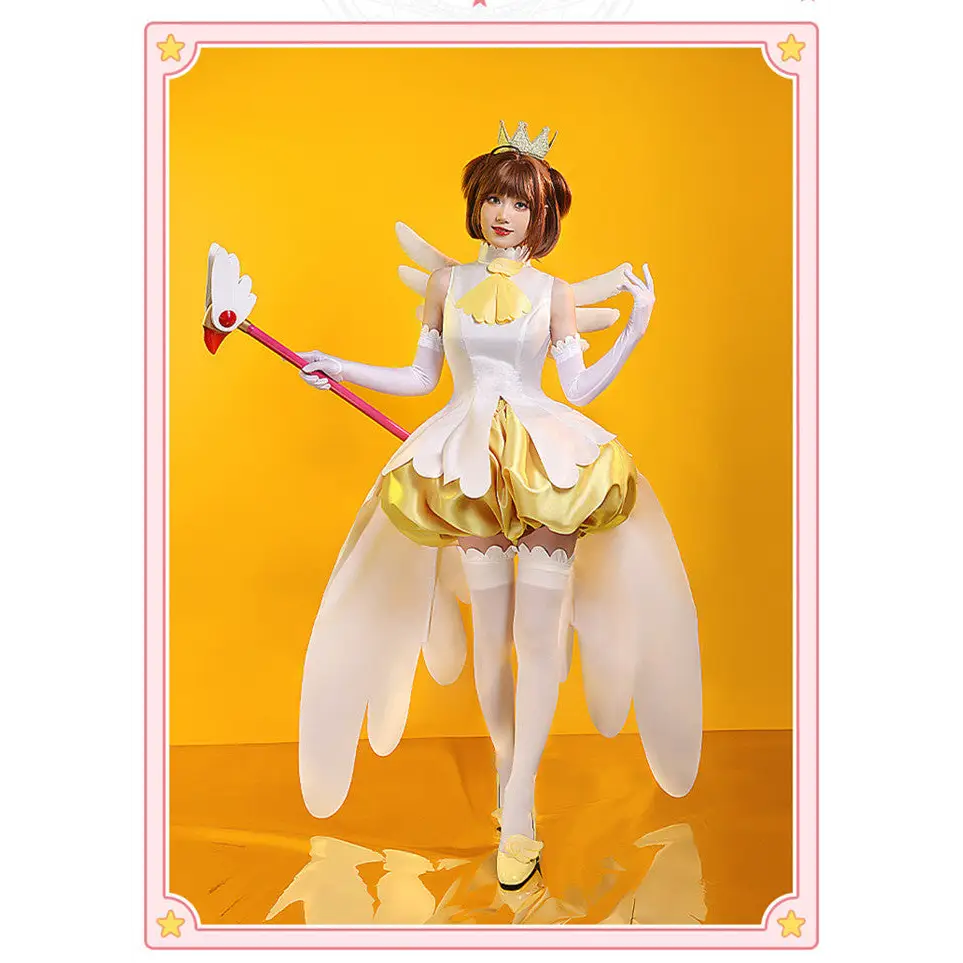 Yellow Card Captor Sakura Cosplay Costume in Premium Quality Materials - costume