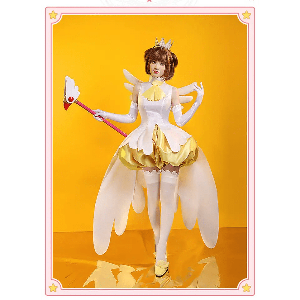 Yellow Card Captor Sakura Cosplay Costume in Premium Quality Materials - Cosparty