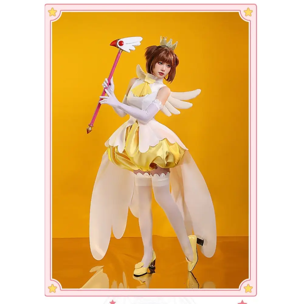 Yellow Card Captor Sakura Cosplay Costume in Premium Quality Materials - costume