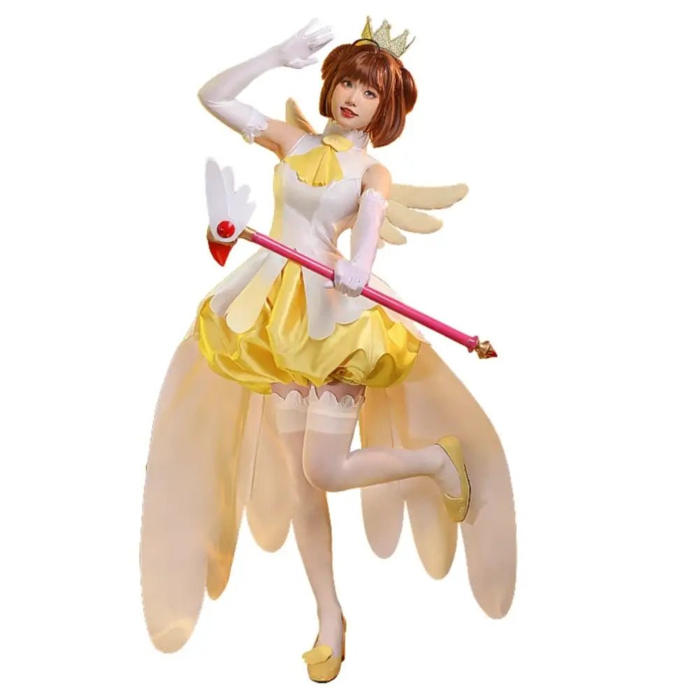 Yellow Card Captor Sakura Cosplay Costume in Premium Quality Materials - Cosparty